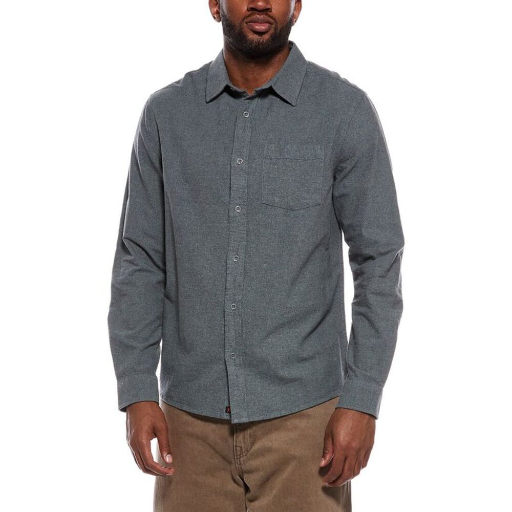 The Normal Brand Mens  Fairbanks Brushed Chamois Button Front Shirt